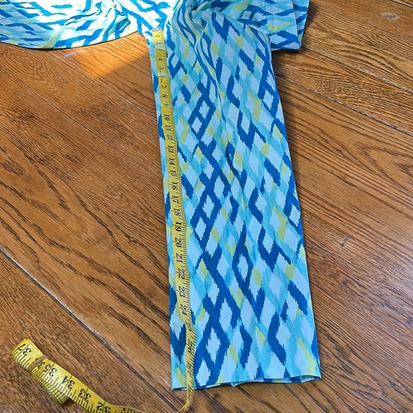 Ann Taylor blue/yellow ankle pants. Size 8.  Excellent condition. - Picture 10 of 13